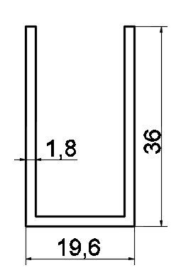 П40/профіль 20*36 мм/анод