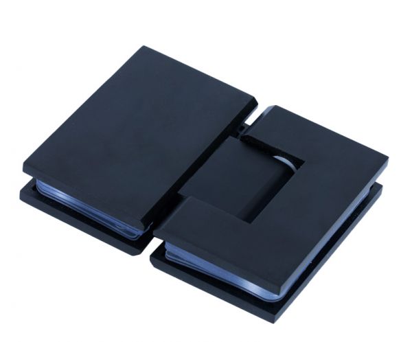 SH180BAD/BLACK/Петля скло-скло 180 градусів з регульованим кутом фіксації