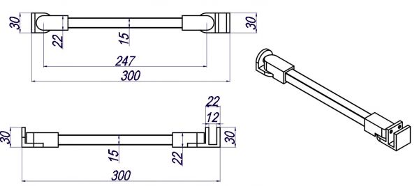 SR01-300/black/чорний мат.